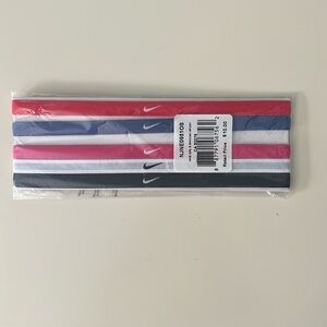 Nike Women Hairbands 5 Pack Swoosh Headband Black, white, red, blue, pink